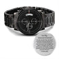 Anniversary birthday engraved watch gift for husband