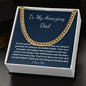 Dad Cuban Link Chain gift for Father's day, birthday