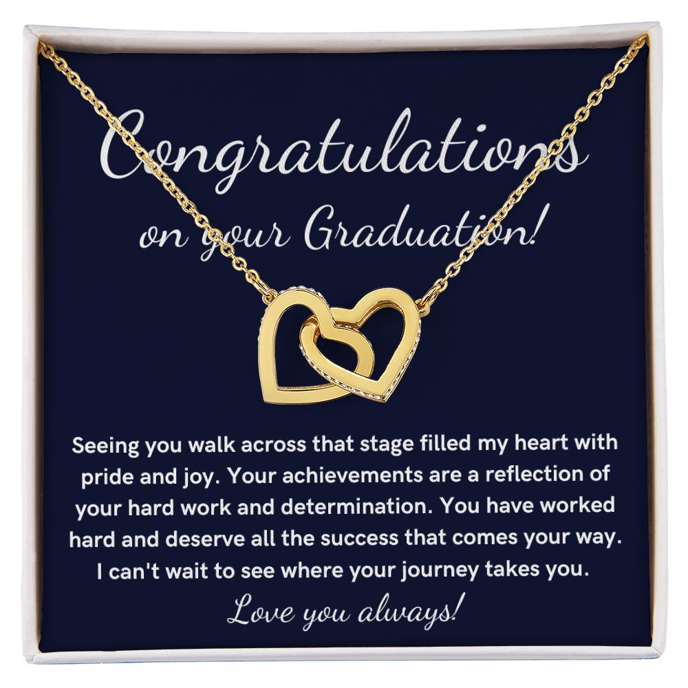 Graduation heart necklace for daughter granddaughter