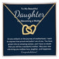 Daughter On Becoming A Mother heart necklace Gift from Mum Dad