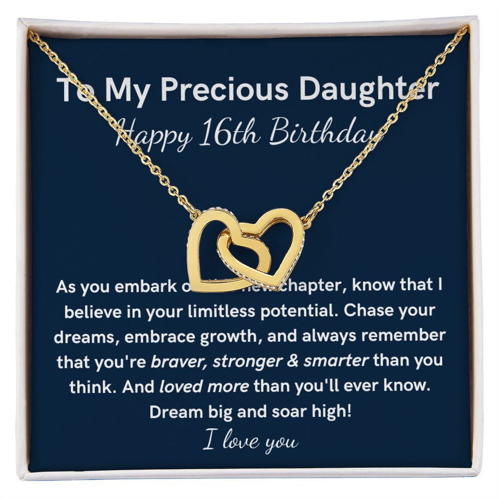 16th Birthday gift for daughter heart necklace gift from Mum Dad