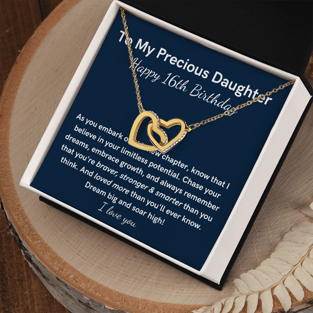16th Birthday gift for daughter heart necklace gift from Mum Dad