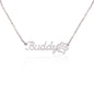Dog lover name necklace gift