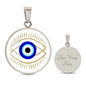 Blue evil eye necklace