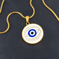 Blue evil eye necklace
