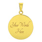 Engraved Evil Eye protection necklace