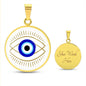 Blue evil eye necklace