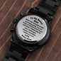 To My Bonus Son from Mum moving away engraved watch gift