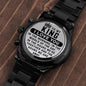To My King Christmas birthday I love you engraved watch