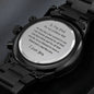 To My Dad on my Wedding day engraved watch gift, father of bride Groom gift