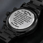 To My Bonus Son from Mum moving away engraved watch gift