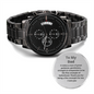 A fine example of fatherhood engraved watch for dad gift