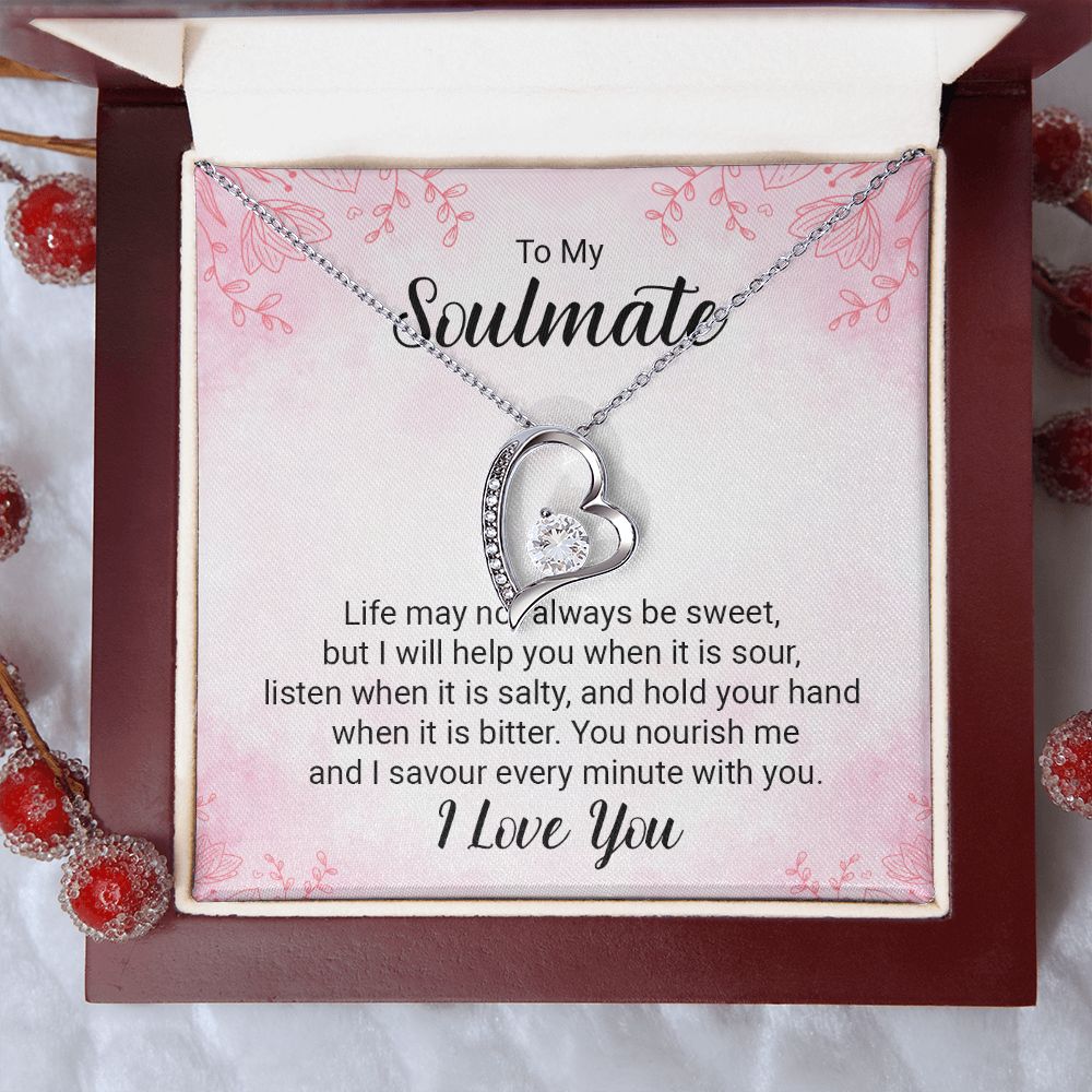 To My Soulmate Gold Forever Love Necklace