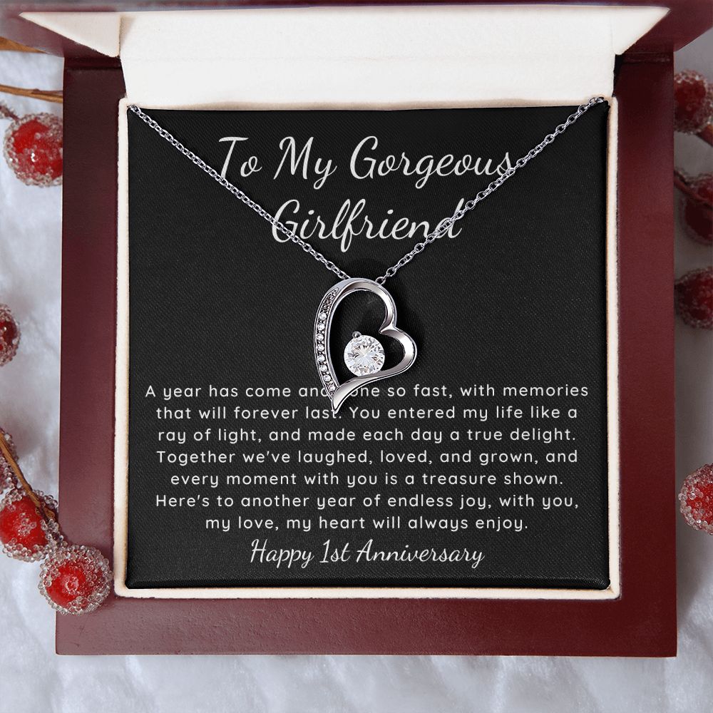 Forever Love Necklace for girlfriend One Year dating anniversary