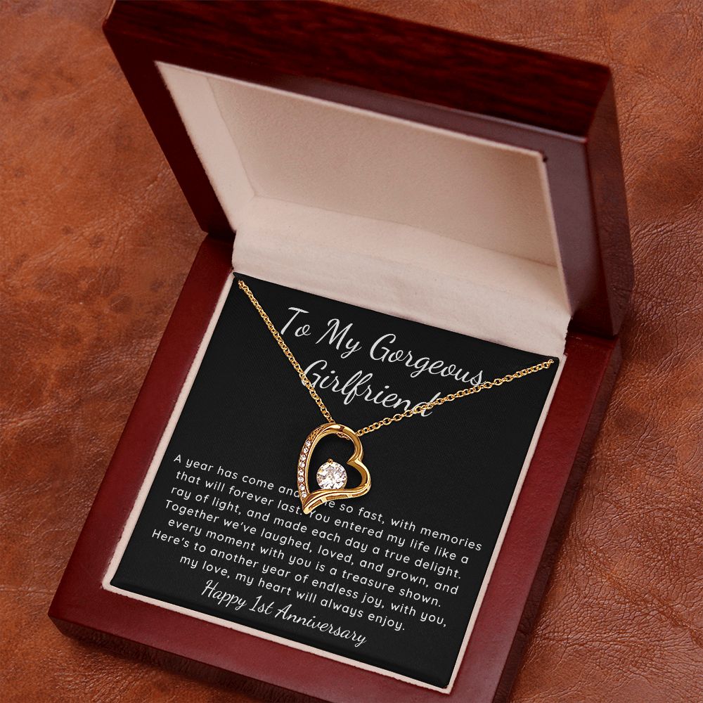 Forever Love Necklace for girlfriend One Year dating anniversary