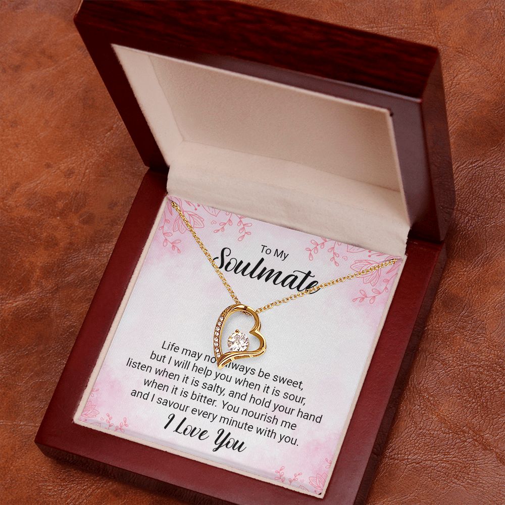 To My Soulmate Gold Forever Love Necklace