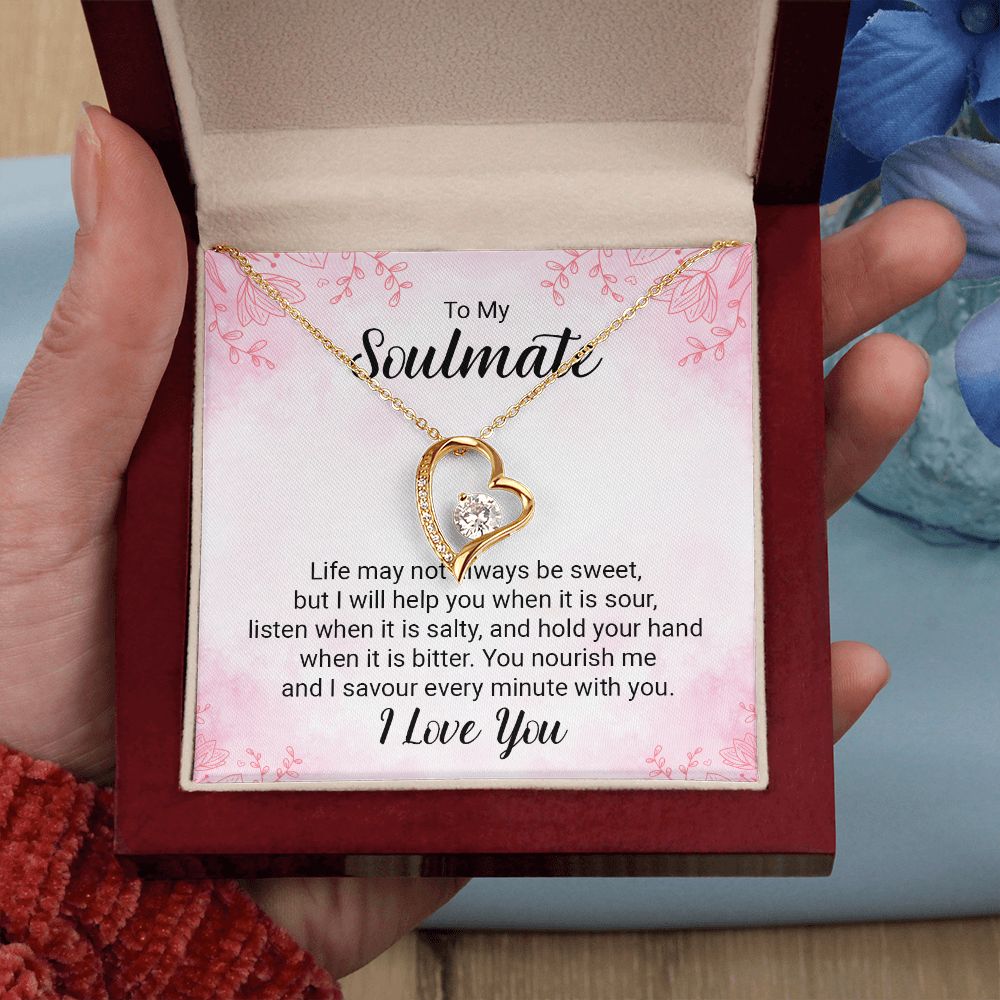 To My Soulmate Gold Forever Love Necklace