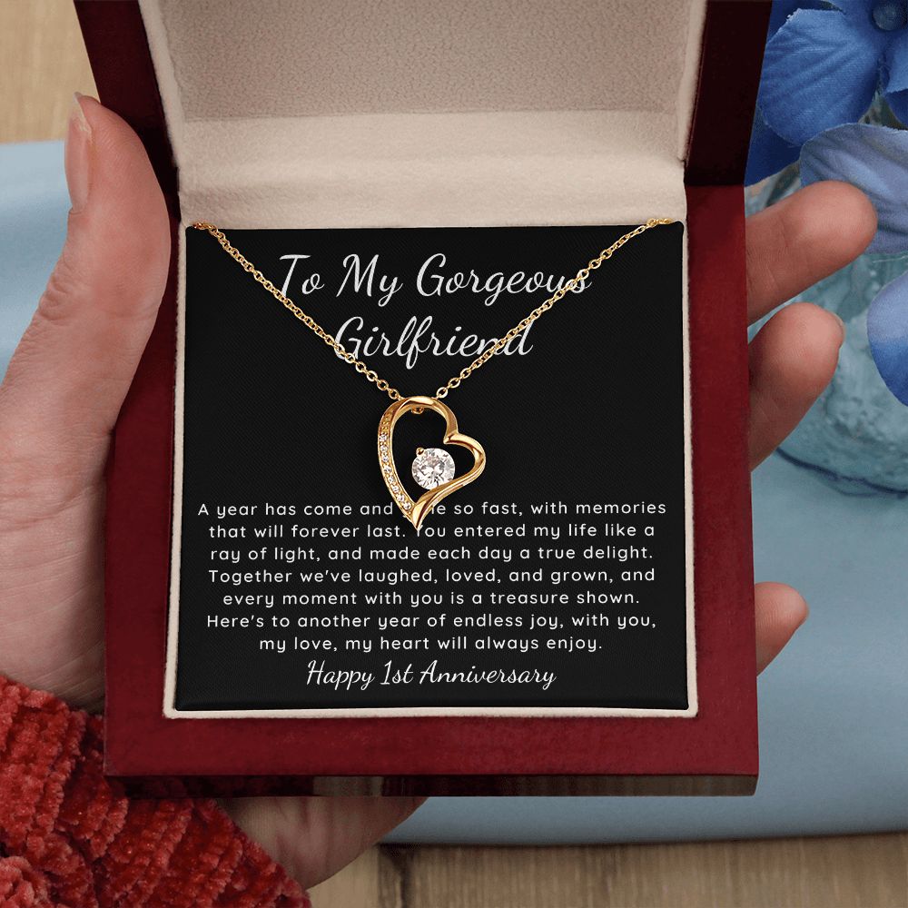 Forever Love Necklace for girlfriend One Year dating anniversary