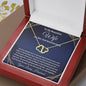 10K solid gold hearts second anniversary wife necklace