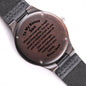 To My Bonus Son new job leaving home wooden watch