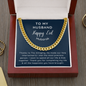 Eid Mubarak Cuban Link Chain necklace for husband gift