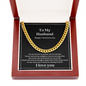 Cuban Link Chain Necklace Valentines day gift for Husband