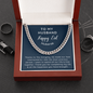 Eid Mubarak Cuban Link Chain necklace for husband gift