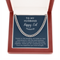 Eid Mubarak Cuban Link Chain necklace for husband gift