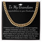 Grandson Graduation Cuban Link Chain gift