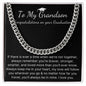 Grandson Graduation Cuban Link Chain gift
