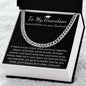 Grandson Graduation Cuban Link Chain gift