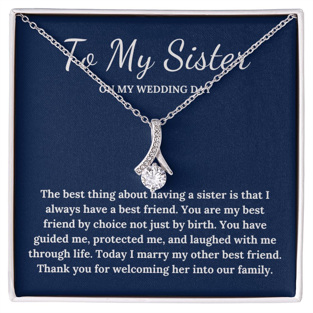 Sister of the Groom wedding necklace gift