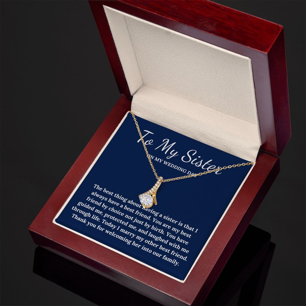 Sister of the Groom wedding necklace gift