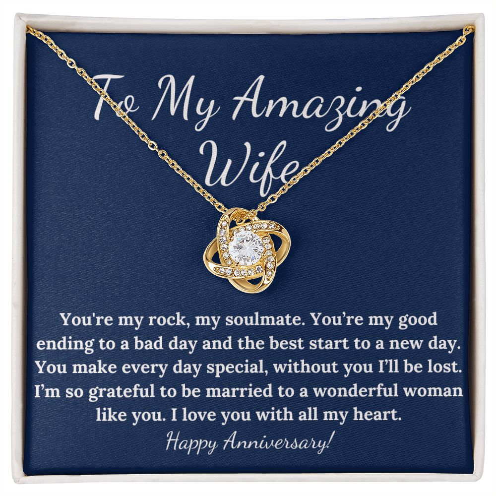 Love Knot Anniversary necklace for wife
