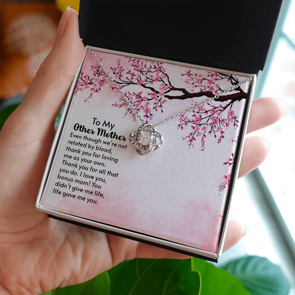 To My Bonus Mum Love Knot Necklace