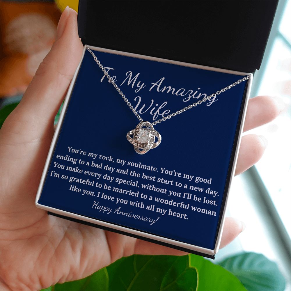 Love Knot Anniversary necklace for wife