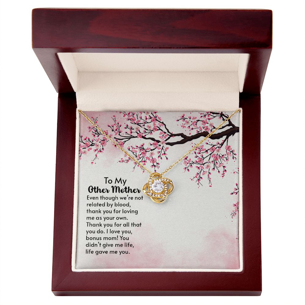 To My Bonus Mum Love Knot Necklace
