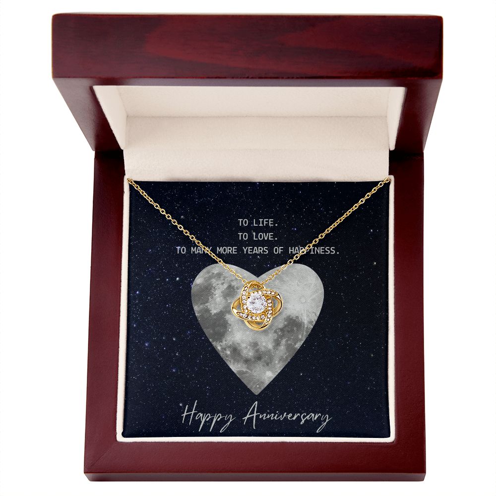 Happy Anniversary Love knot necklace for wife girlfriend