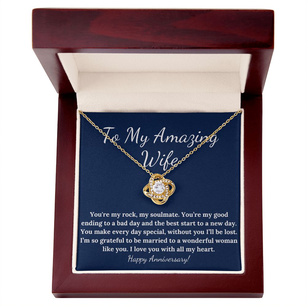 Love Knot Anniversary necklace for wife