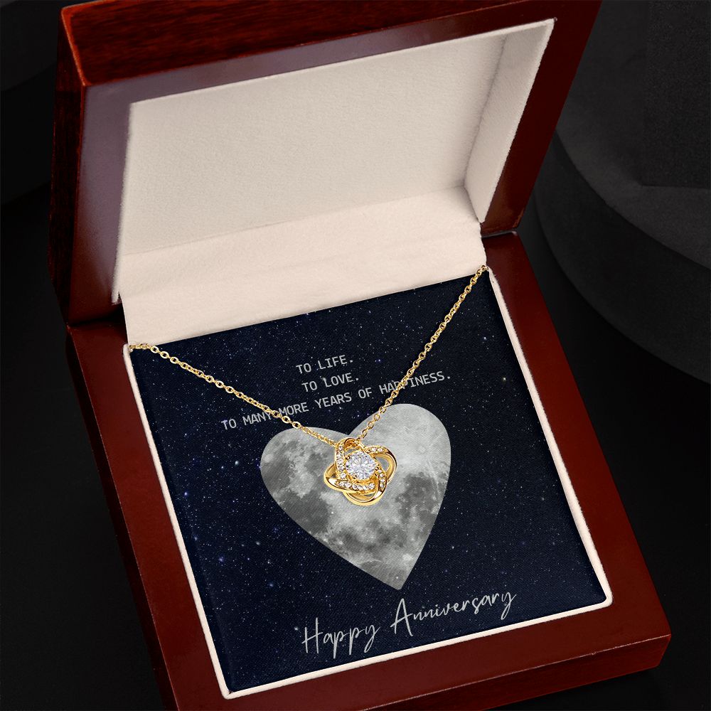 Happy Anniversary Love knot necklace for wife girlfriend