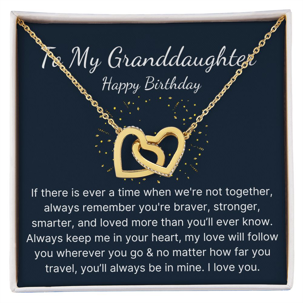 Granddaughter heart necklace birthday present