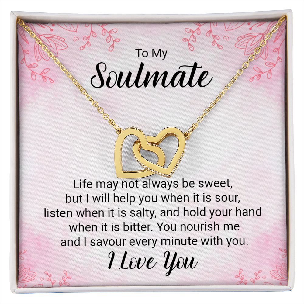 To My Soulmate heart necklace