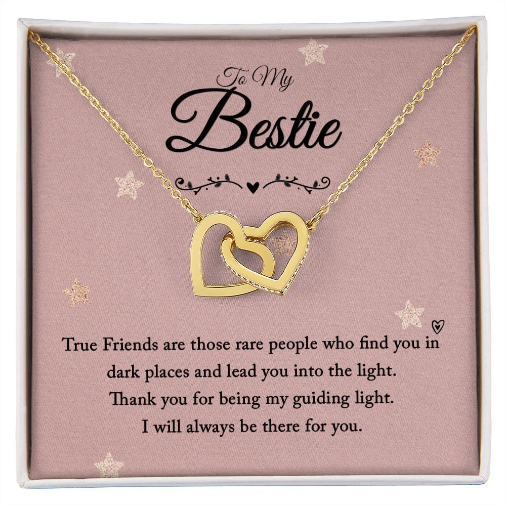 To My bestie heart necklace