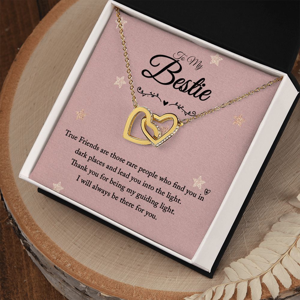 To My bestie heart necklace