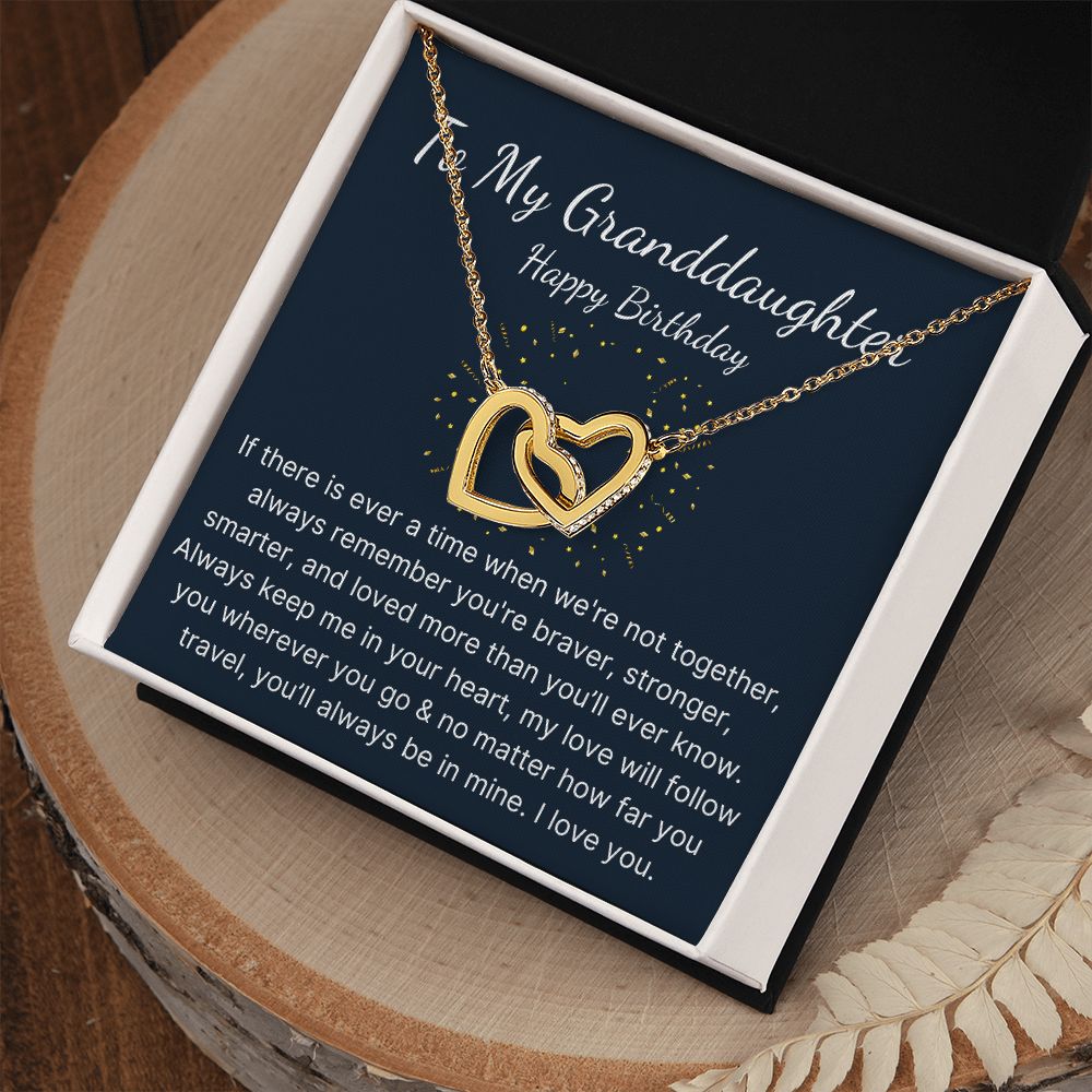 Granddaughter heart necklace birthday present