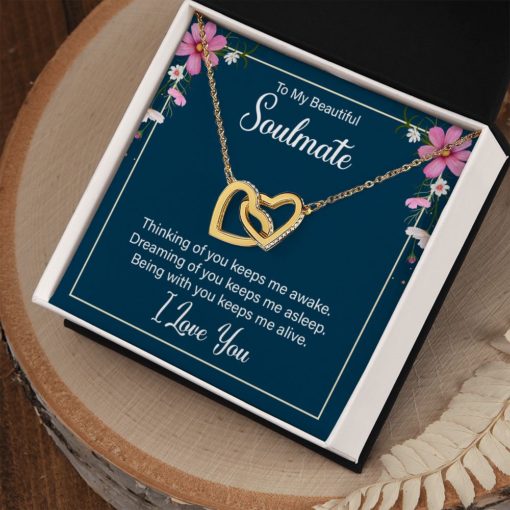 To My Soulmate wife girlfriend Valentines day birthday Christmas necklace