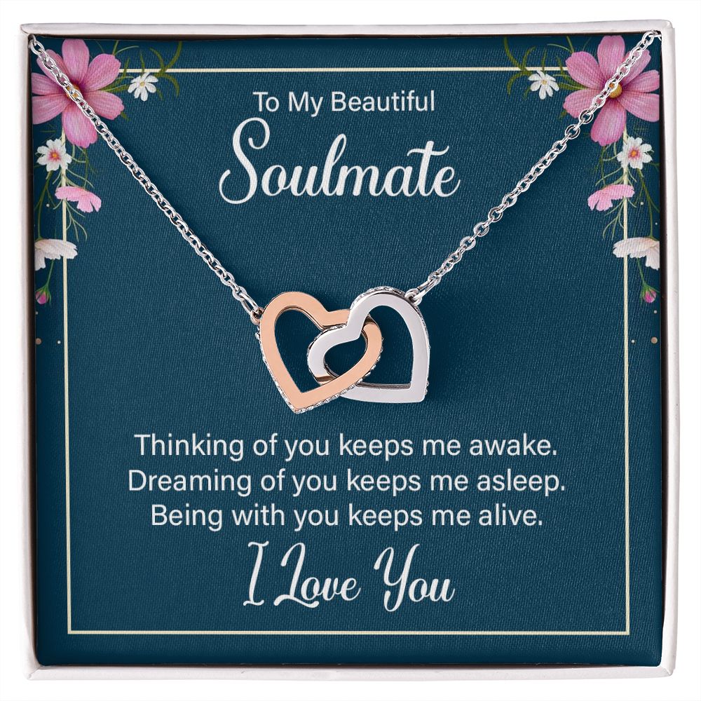 To My Soulmate wife girlfriend Valentines day birthday Christmas necklace