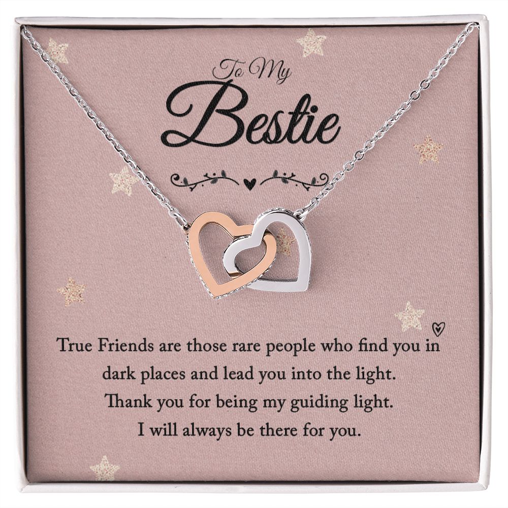 To My bestie heart necklace
