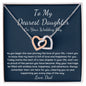 Dad to daughter on wedding day Interlocking Hearts necklace