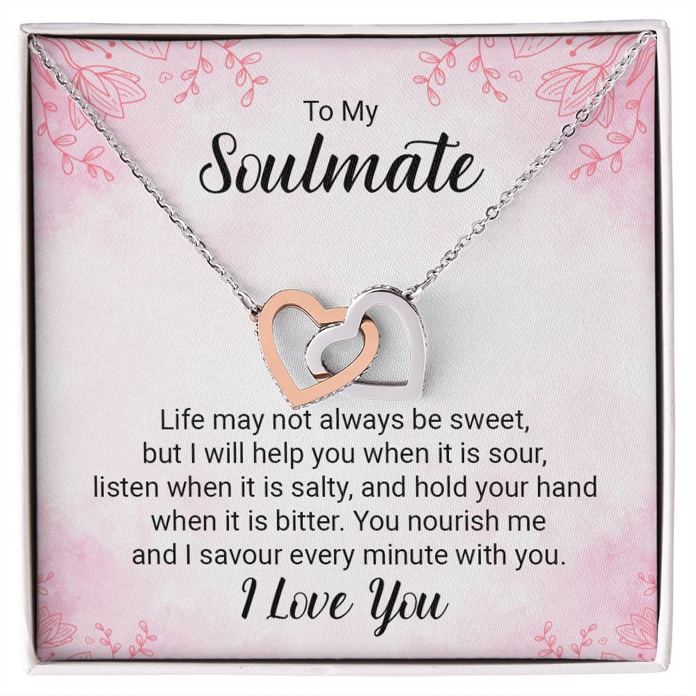 To My Soulmate heart necklace